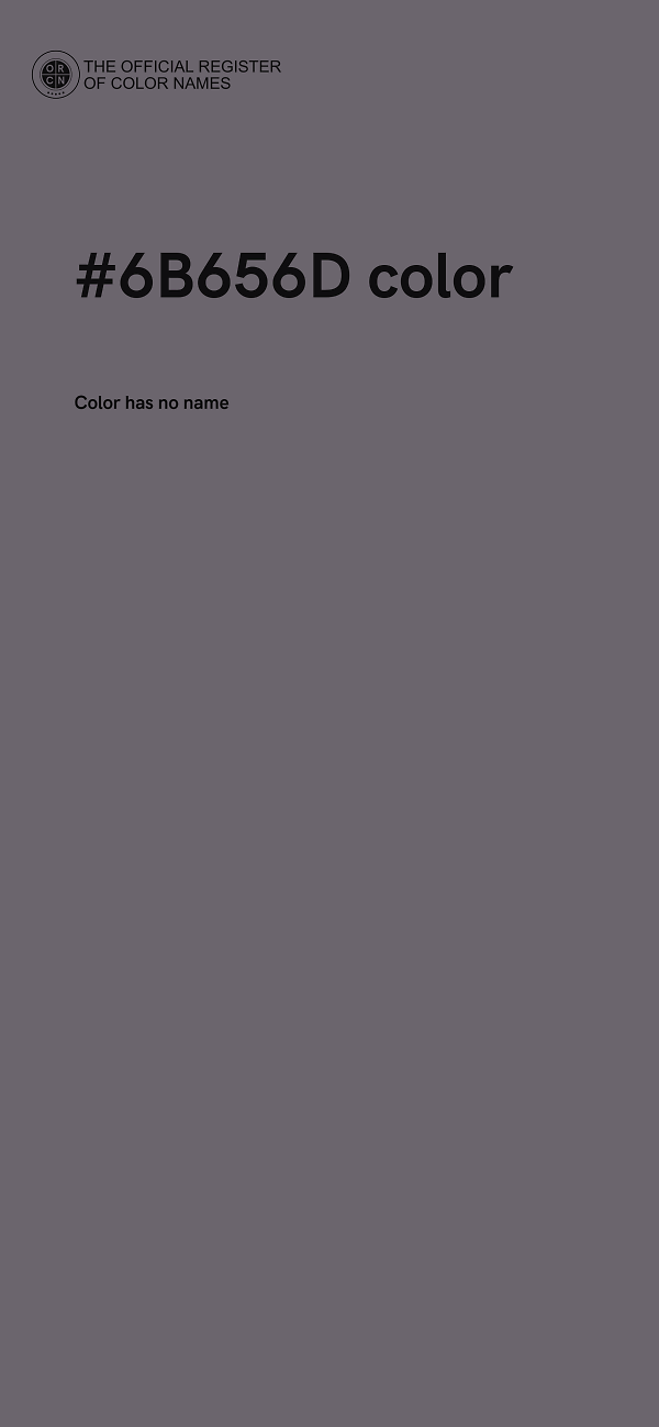 #6B656D color image