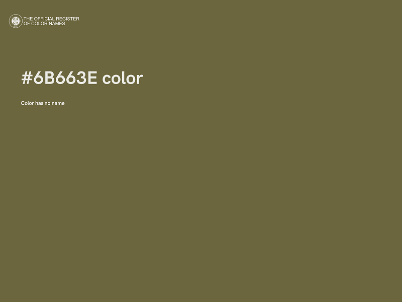 #6B663E color image