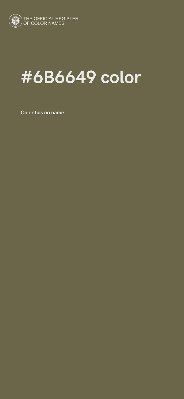 #6B6649 color image
