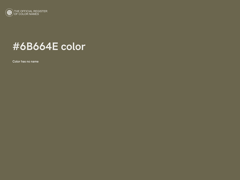 #6B664E color image