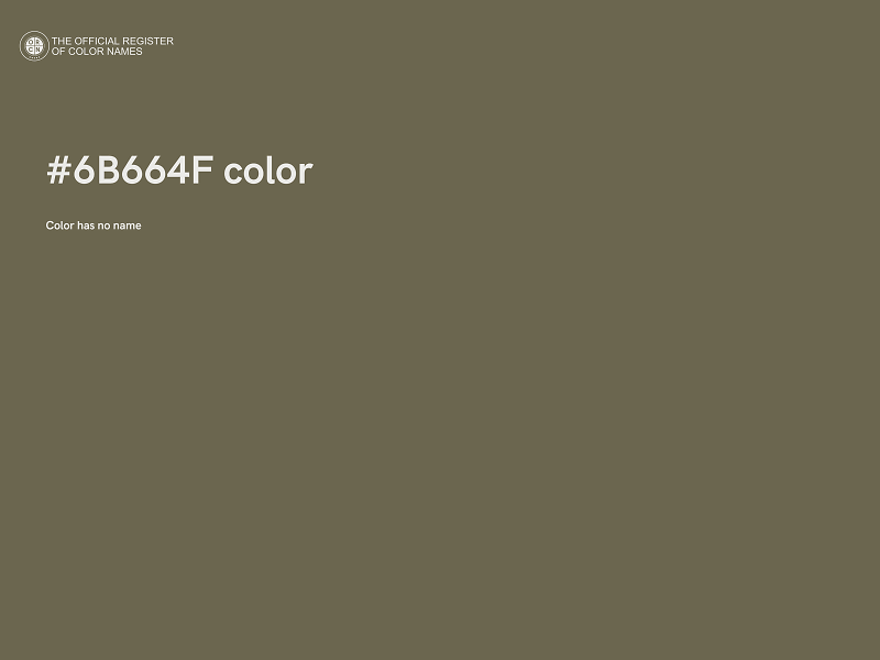 #6B664F color image