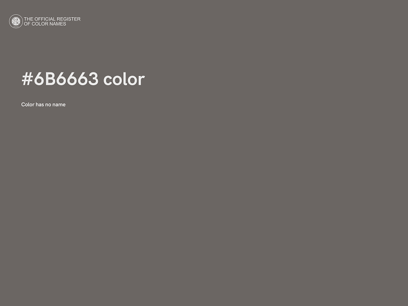#6B6663 color image