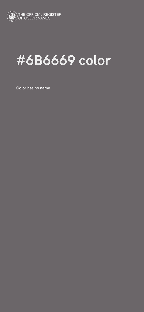 #6B6669 color image