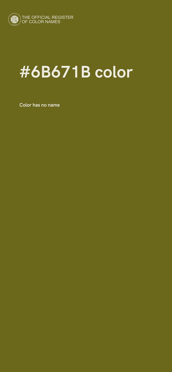 #6B671B color image