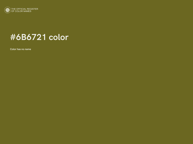 #6B6721 color image