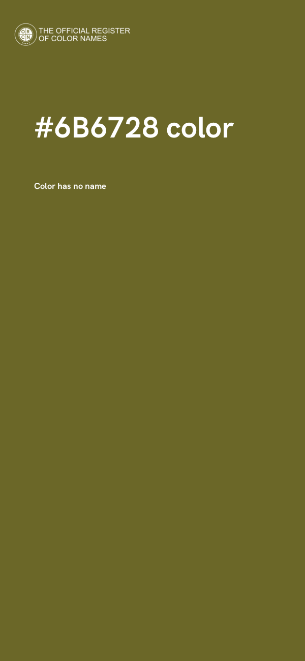 #6B6728 color image
