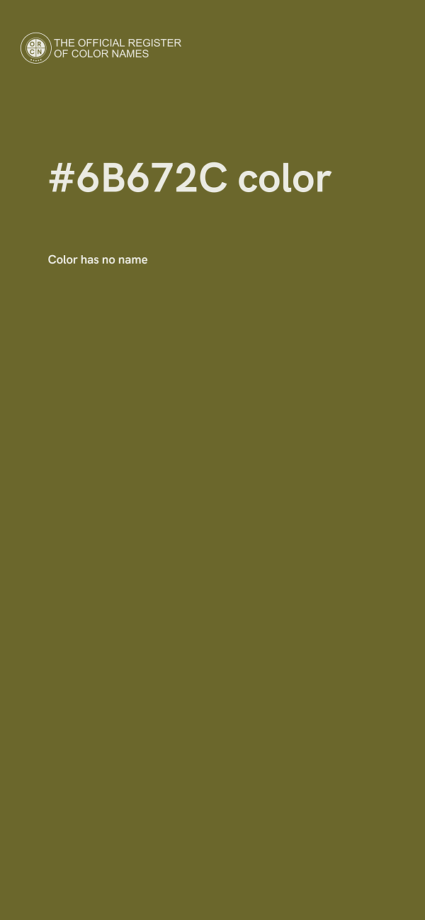 #6B672C color image