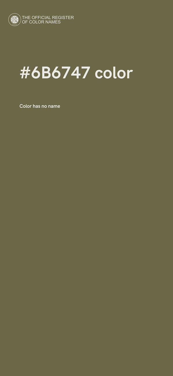 #6B6747 color image