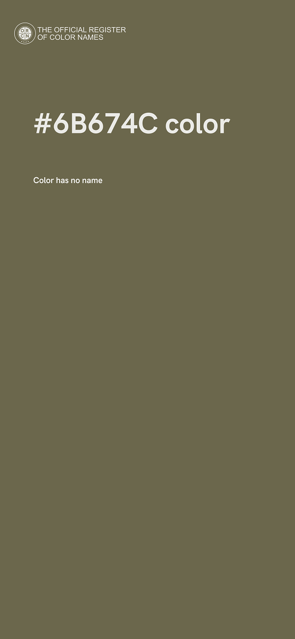 #6B674C color image