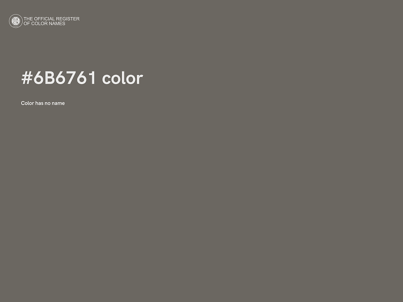 #6B6761 color image