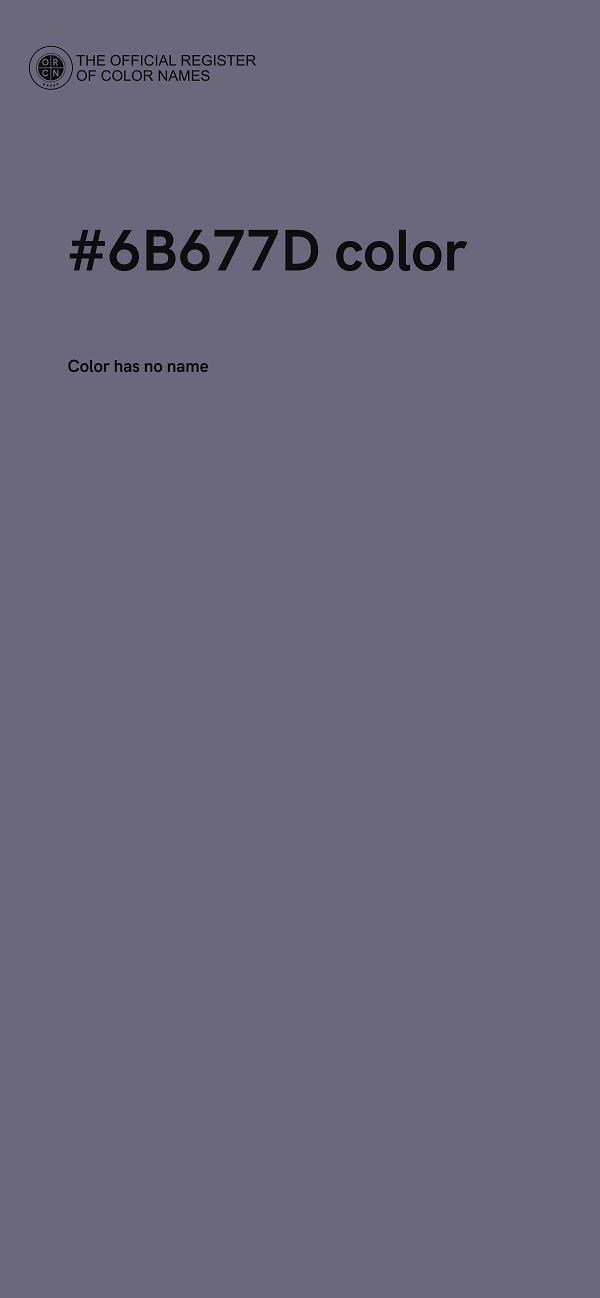 #6B677D color image