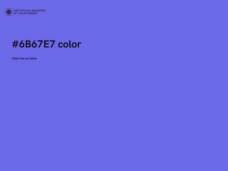 #6B67E7 color image