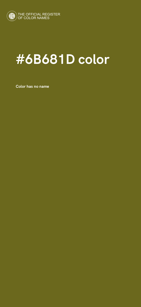 #6B681D color image