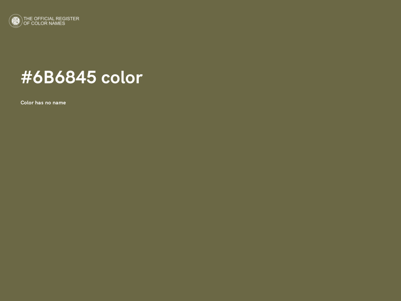#6B6845 color image