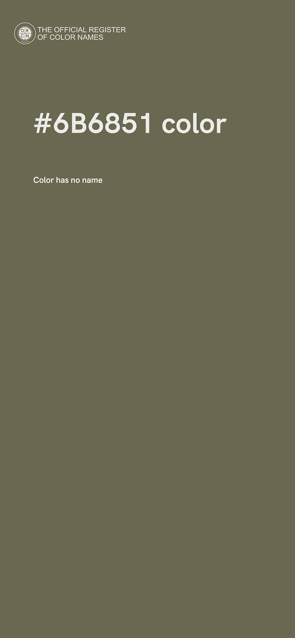#6B6851 color image