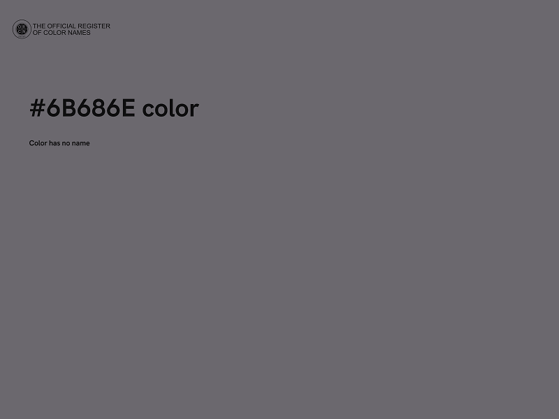 #6B686E color image