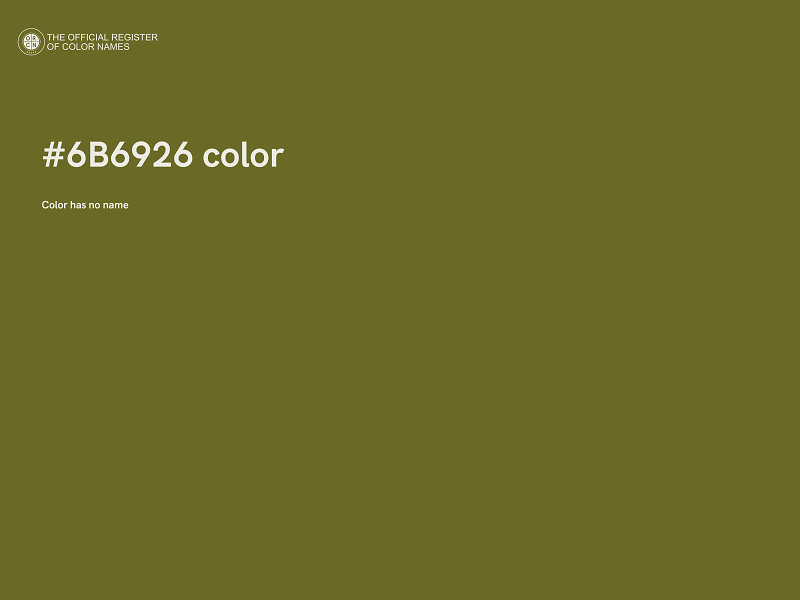 #6B6926 color image