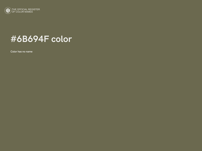 #6B694F color image