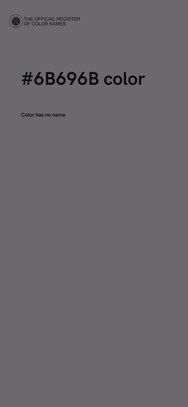 #6B696B color image