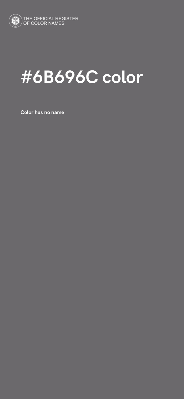 #6B696C color image