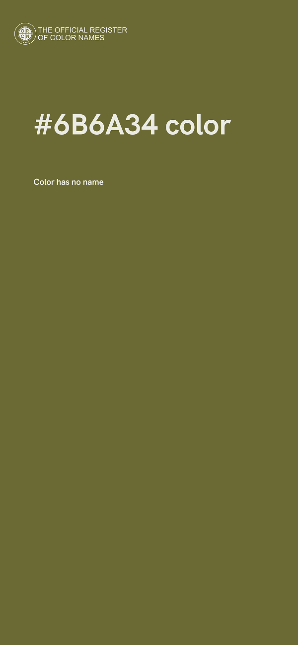 #6B6A34 color image