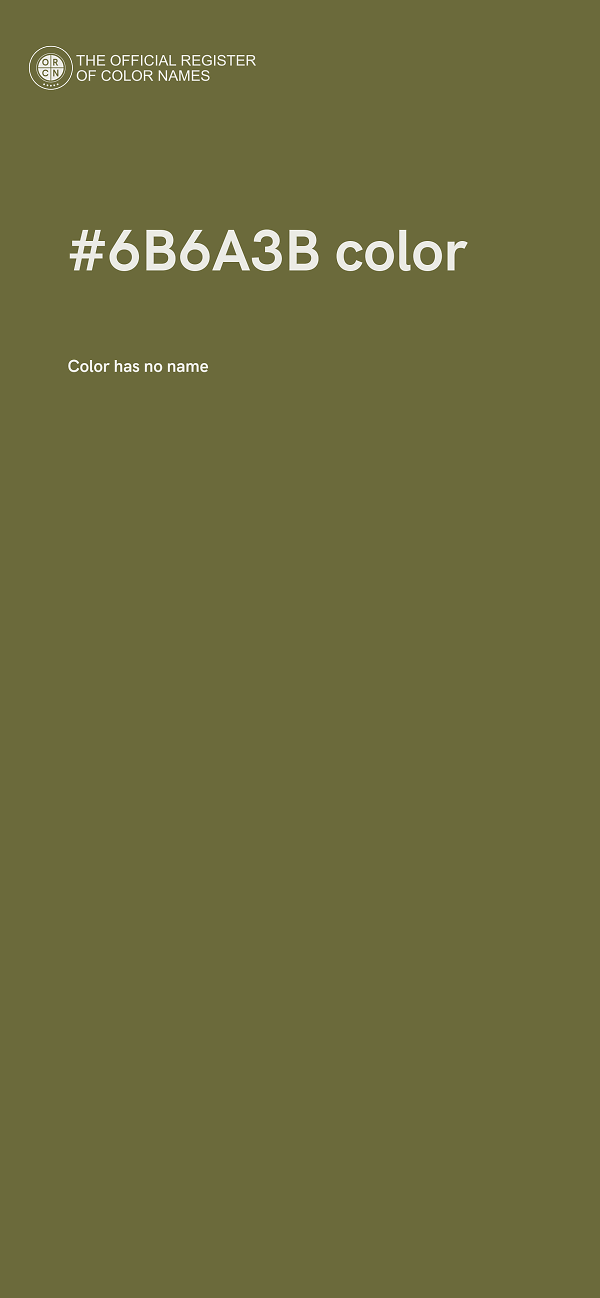 #6B6A3B color image