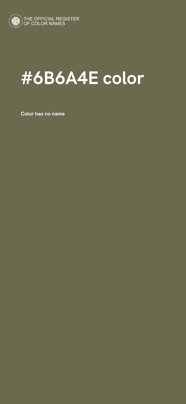 #6B6A4E color image