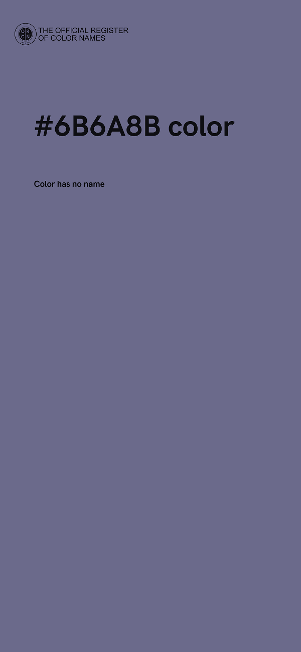 #6B6A8B color image