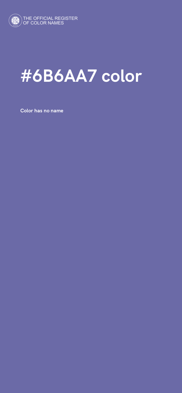 #6B6AA7 color image