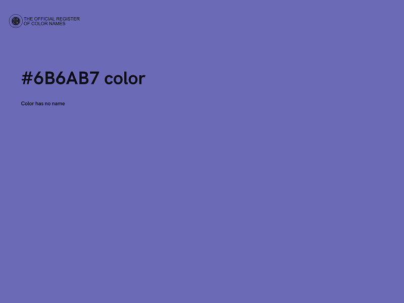#6B6AB7 color image