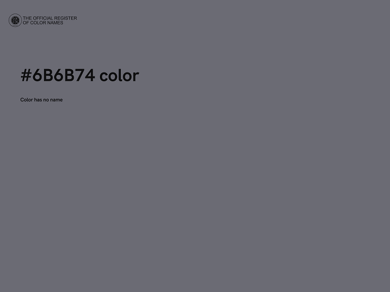 #6B6B74 color image