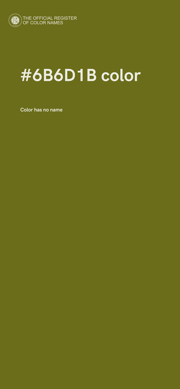 #6B6D1B color image
