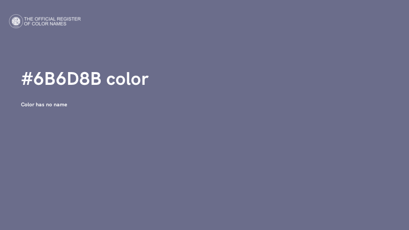#6B6D8B color image