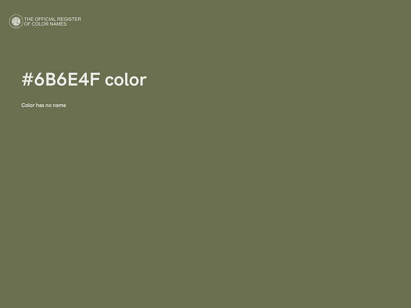 #6B6E4F color image