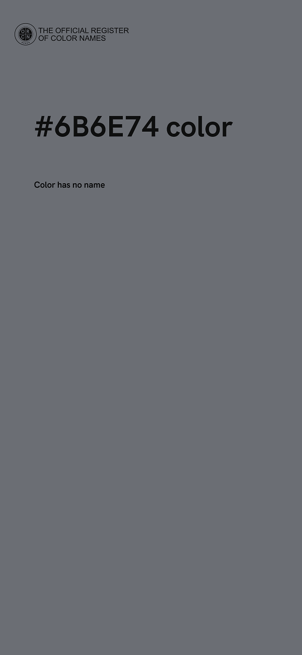 #6B6E74 color image