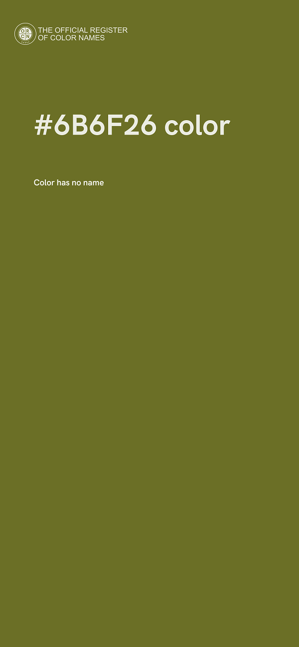 #6B6F26 color image