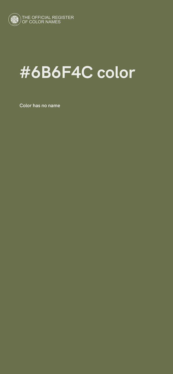 #6B6F4C color image