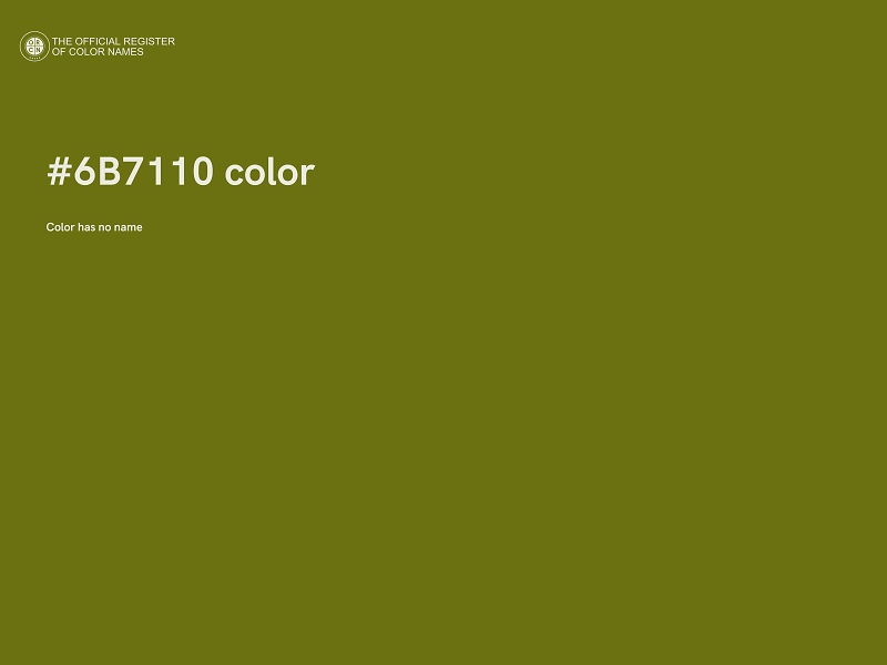 #6B7110 color image