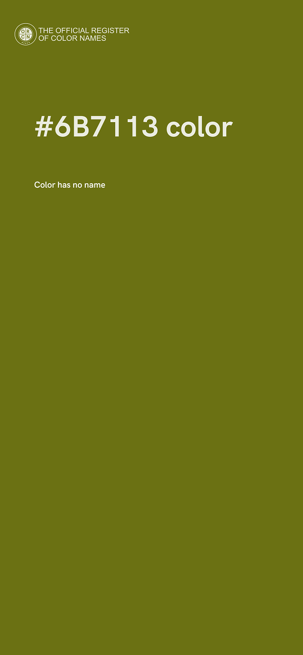 #6B7113 color image
