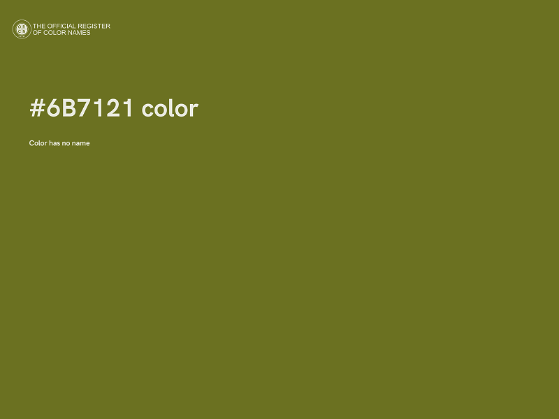 #6B7121 color image
