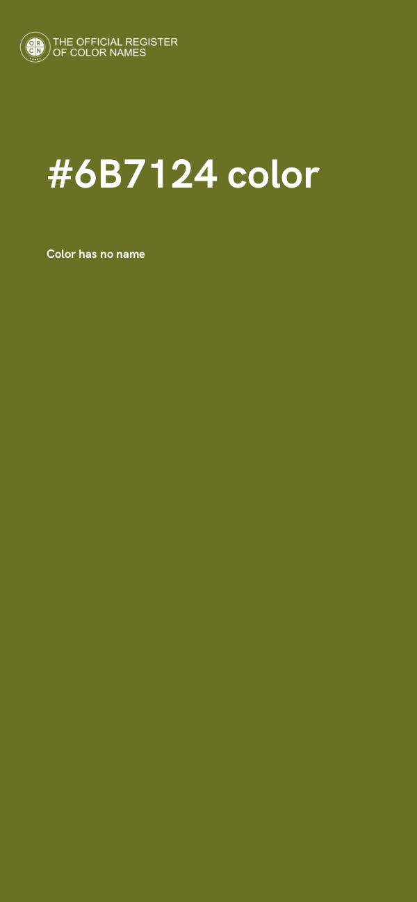 #6B7124 color image
