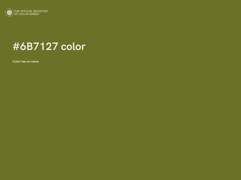 #6B7127 color image