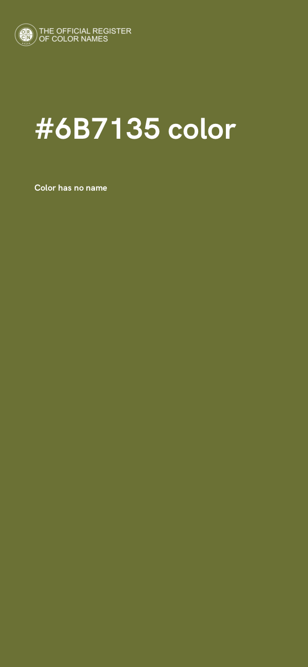 #6B7135 color image