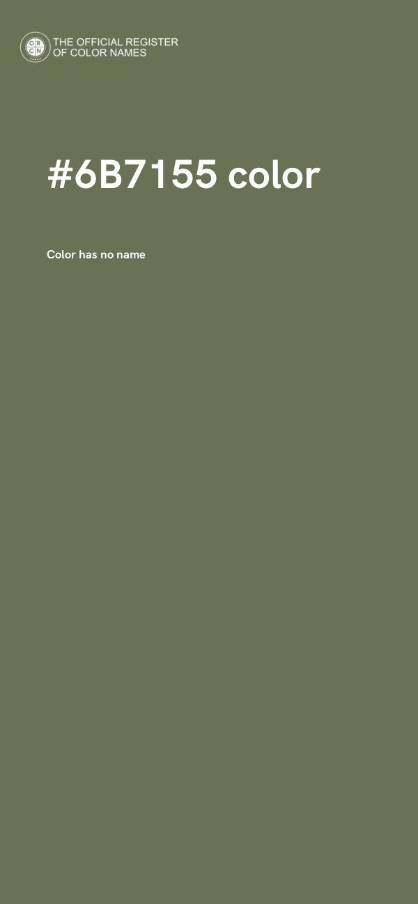 #6B7155 color image