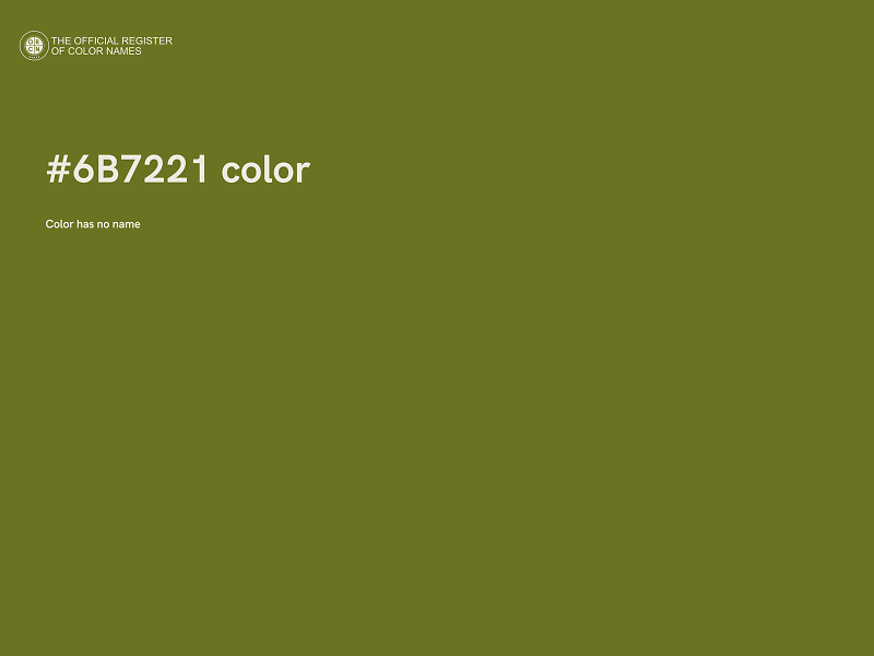 #6B7221 color image