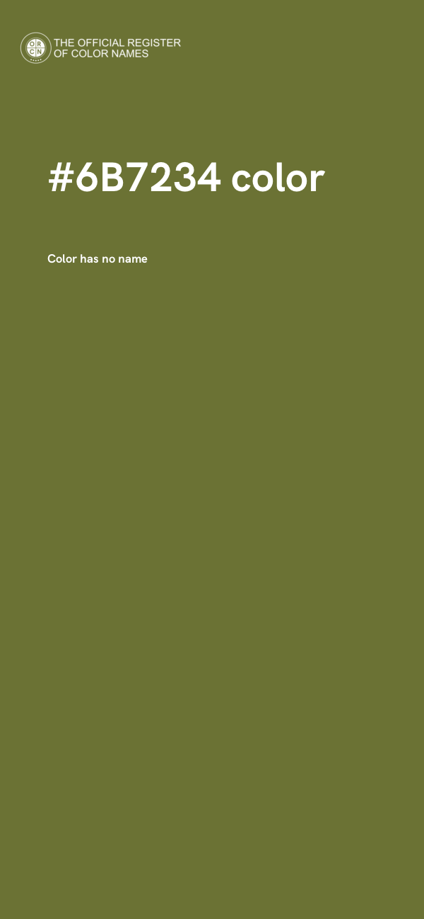 #6B7234 color image
