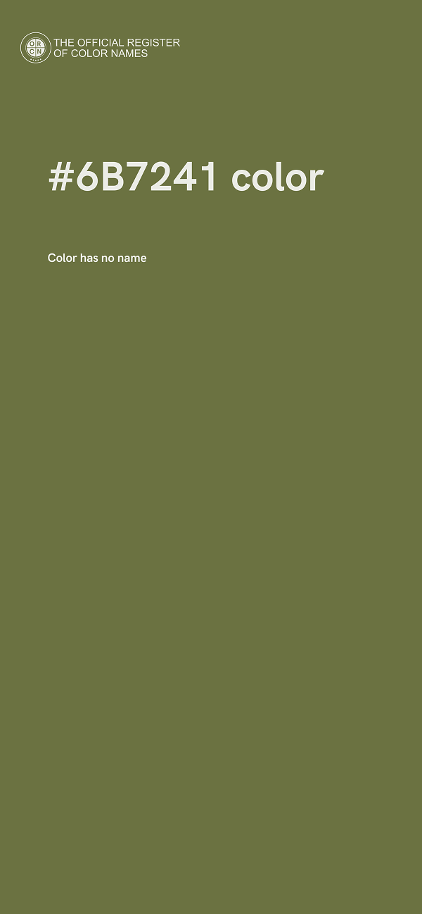 #6B7241 color image