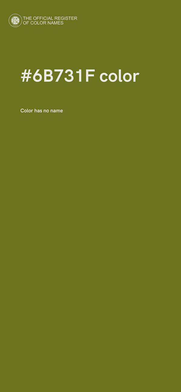 #6B731F color image