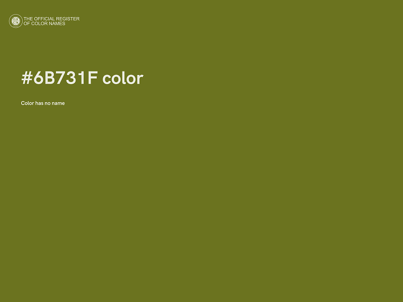#6B731F color image