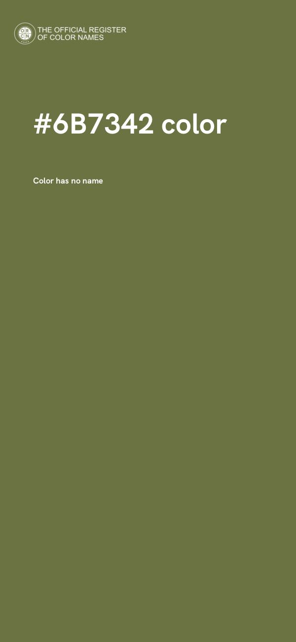 #6B7342 color image